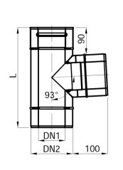 Výkres dymovod T-93 pre Turbo komíny Výkres dymovod T-93 pre Turbo komíny
