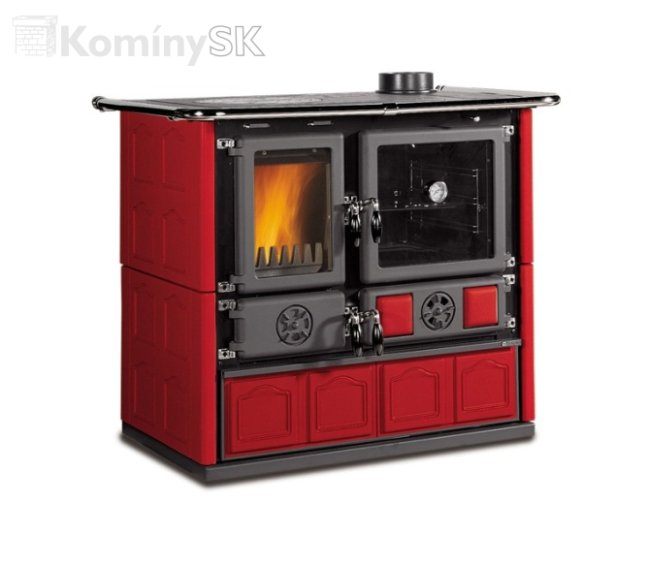 Šporák Nordica Extraflame Rosa Maiolica bordový