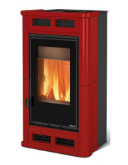 Teplovzdušné krbové kachle na drevo Fló Biele