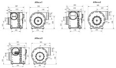 Rozmery pre teplovzdušný ventilátor ANeco