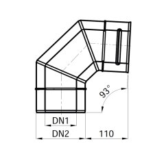 Koleno T-93 do TURBO komínového systému