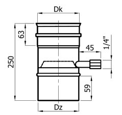 Kondenzačná rúra miska pretlakového komína