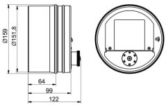Regulátor ťahu RCO 150 mm výkres