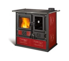 Šporák na drevo ROSA REVERSE bordový