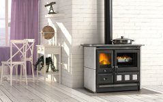 Šporák na drevo Rosa Maiolica biely