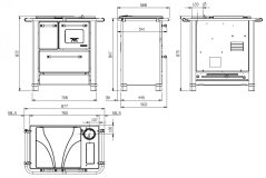 Rozmery šporák Romantica 3,5