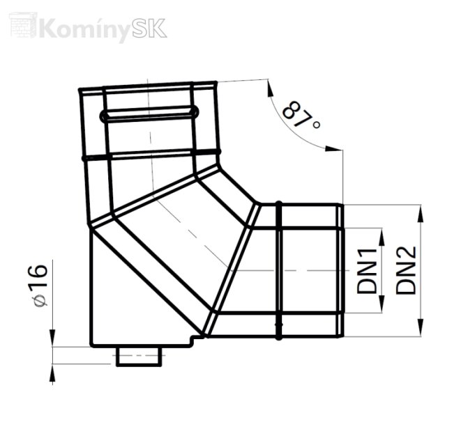 Výkres koleno T-87 s konzolou