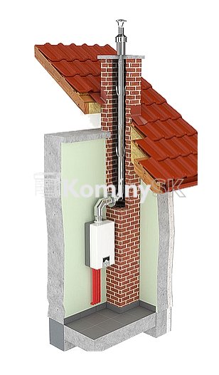 Spalinový nerezový komín s tesnením