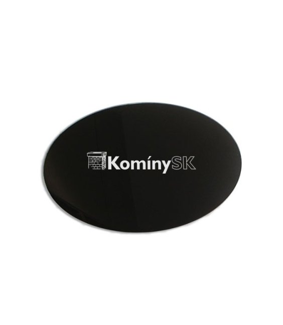 Okrúhla podložka zo skla pod kachle čierne sklo