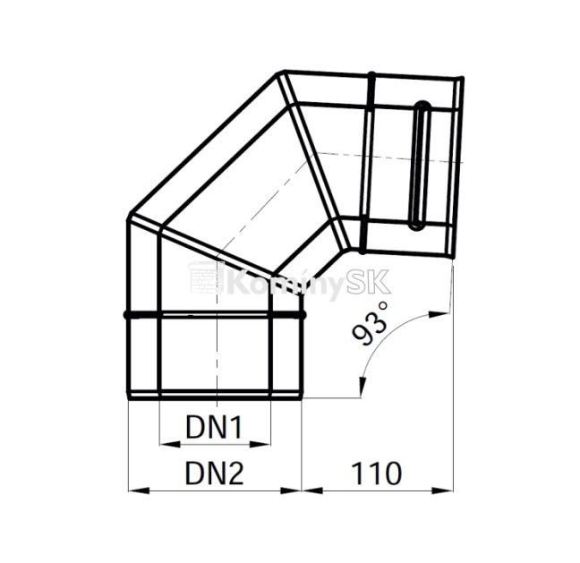 Koleno T-93 do TURBO komínového systému