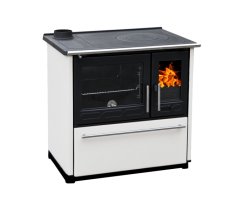 Sporák Plamen 850 GAS na drevo tuhé palivo biely ľavý Sporák Plamen 850 GAS na drevo tuhé palivo biely ľavý