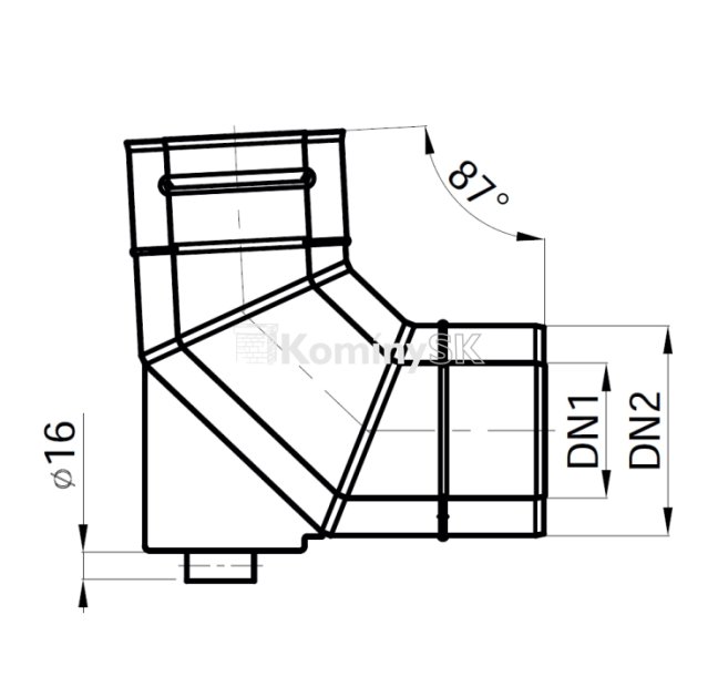 Výkres koleno T-87 s konzolou
