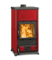 Teplovzdušné kachle na drevo Nordica Fedora bordové