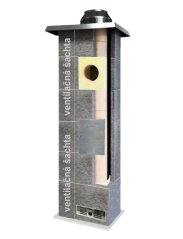 Murovaný komín s delenou vetracou šachtou