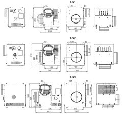 Rozmery ventilátorov DARCO