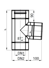 Výkres dymovod T-87 turbo komín Výkres dymovod T-87 turbo komín