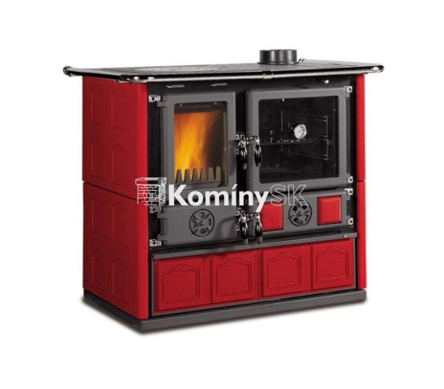 Šporák Nordica Extraflame Rosa Maiolica bordový