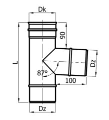 Napojenie sopúcha T87 rozmery