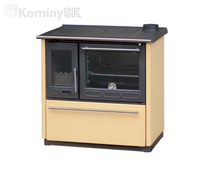 Plamen 850 GAS sporák na drevo krémový pravý