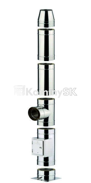 Trojvrstvový nerezový komínový system