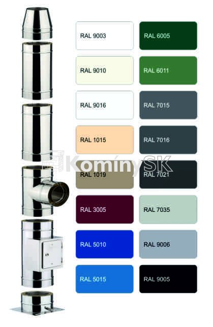 Farebne dvojvrstvove kominy