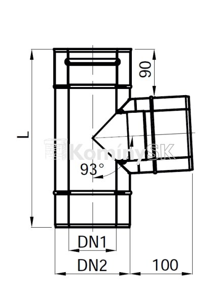 Výkres dymovod T-93 pre Turbo komíny