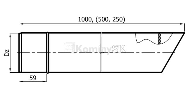 Bočné vyústenie ukončenie pre pretlakový komín